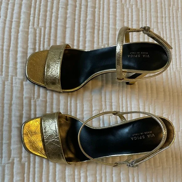 Via Spiga Gold Heels - Picture 4 of 4